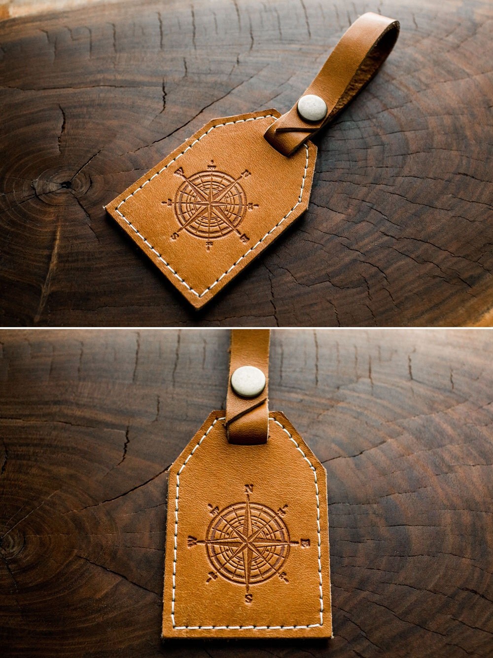 Leather Luggage Tag Compass HUGE SALE only 16 dollars