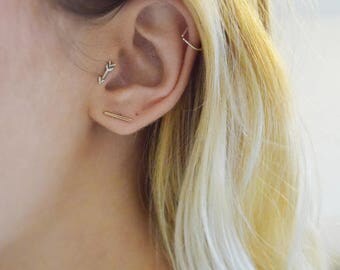 Arrow Tragus Earring, Arrow Cartilage Earring, Arrow Stud Earring, Cute Tragus Earrings, Cartilage Earrings, Sterling Silver Arrow Nose Stud