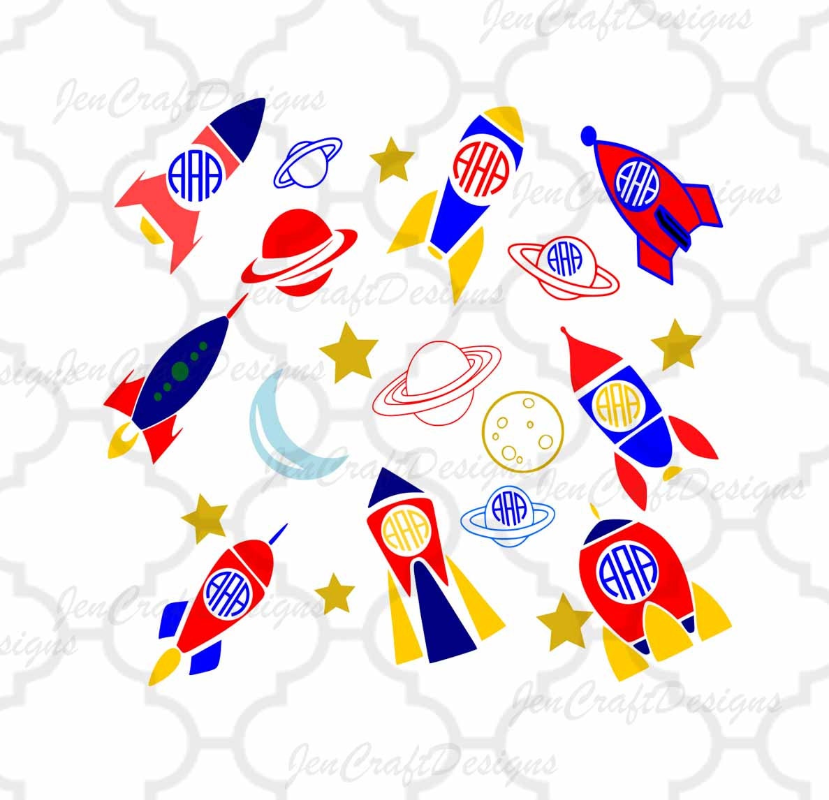 Download Rockets Monogram Frame SVG,EPS Png DXF,digital download ...