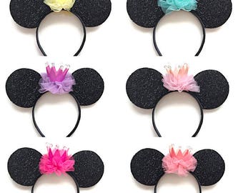 Princess Mickey Mouse Inspired Ears Birthday Disney Ears Headband