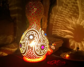 2016 'The Stargate' Gourd Lampshade Unique Gift Ideas Bohemian Decor Boho Home Decor Gourd Lamps Gift Ideas Dorm decor Modern Cool Lamps