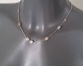 Silver necklace 925 square elements SK529