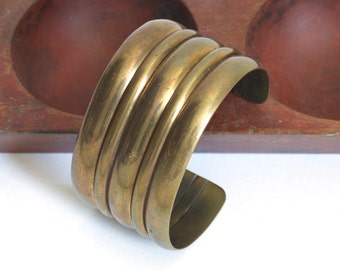Vintage Chunky Copper Cuff Bracelet