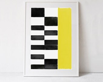 Geometric Wall Art Print, Abstract Art Large Wall Art, Abstract Printable, Abstract Print Yellow Wall Art, Modern Print DIGITAL DOWNLOAD Art