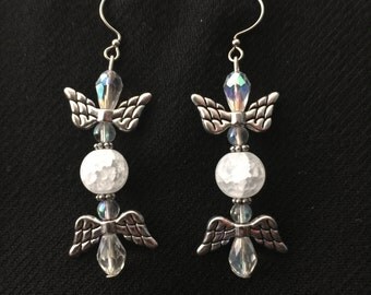Nice White Angel Earrings