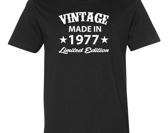 Born In 1977 (Any Year) 40 Years Old Gifts For 40th Birthday Gift For Men 40th Birthday TShirt 40th Birthday Present Mens Ladies Tee - JM226