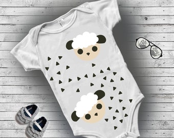 Infant girl outfits, hipster baby clothes, baby bodysuit, sheep nursery, newborn girl gift, cute baby girl clothes, baby onesie funny