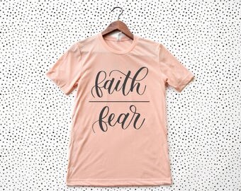 Faith Over Fear, Graphic Tee, Christian T-shirt, Christian Shirt, Tee Shirt, Gift for Her, Faith Shirt, Faith Over Fear Shirt, RoseGoldRebel