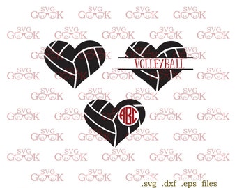 Volleyball SVG cut files, Volleyball Love svg, Volleyball Monogram svg cut files for Cricut and Silhouette, svg files