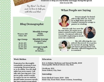 Media Kit Template with Customization -- Mint