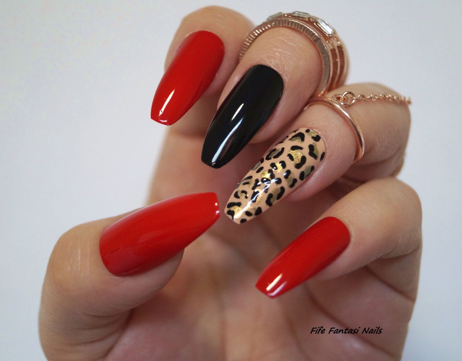 Black and Red Coffin Nails - wide 1