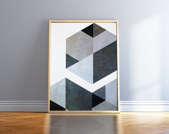 Black And White Art Nordic Print Gray Minimalist Poster Geometric Scandinavian Print Black And White Poster Black And White Abstract Art