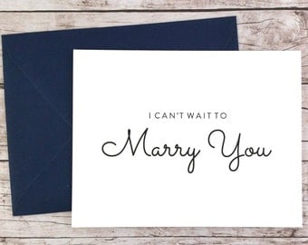 I Can't Wait To Marry You Card, To My Groom Card, To My Bride Card, Wedding Day Card, Wedding Day Gift - (FPS0016)