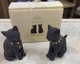 lenox black cat figurines