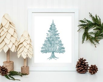 Oh Holy Night Sign, Christmas Printable, Festive Home Decor, Rustic Christmas Decor, Christmas Tree Decor, Holiday Home Decor, Xmas Decor