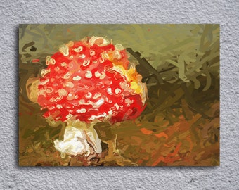 Mushroom paintings | Etsy