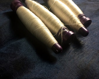 Ahimsa Silk Sewing Thread | 100% Peace Silk Thread | Mulberry Silk Thread | Vegan Silk Thread | Natural White Silk, Unbleached Silk Thread