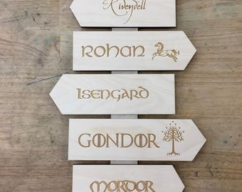 Lord of the Rings Inspired Sign, Laser Engraved, Home Decor, Wall Decor, Yard Decor