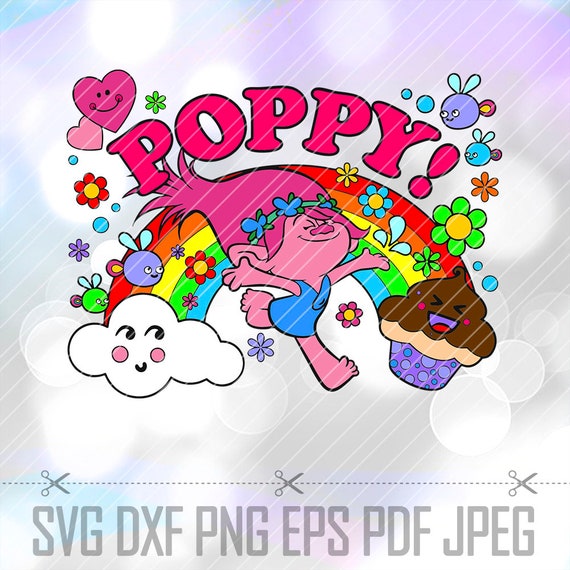 Download Trolls Poppy LAYERED SVG DXF Png Eps Vector Cut Files ...