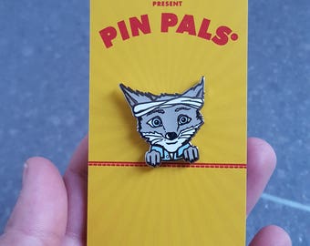 Wes Anderson Fox, Kristofferson, Fox Lapel Pin, Bandit Mask, Best Friends, Fox Jewellery, Wes Gifts
