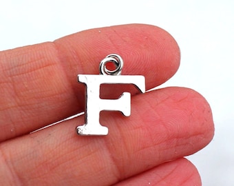 One Letter F, Alphabet Charm, F, Letter F