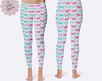 Llama Leggings, Ladies Leggings, Animal Leggings, Unique Leggings, Print Leggings, Yoga Pants, Womens Leggings, Funny Leggings, Llama Pants