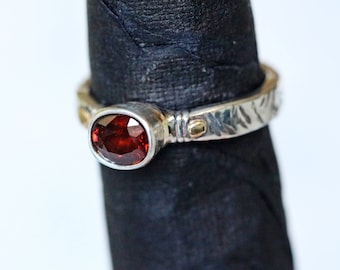 engagement ring solitaire ring dress ring statement ring zircone ring silver and gold ring red stone ring gold and silver ring Zir2