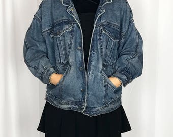 1980s No! by Claude Attias dolam sleeve denim jacket