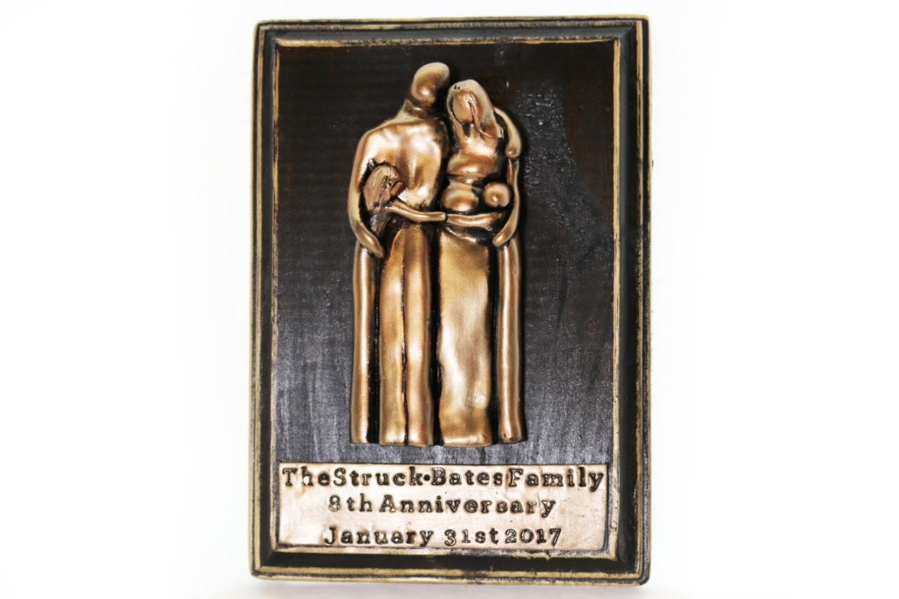  Bronze  Anniversary  Gift  Plaque 8 Year Anniversary  Family