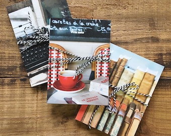 Literary Paris Postcard Set, Book lover Gift for Her, Travel Postcards, Paris Bookshop, English Major Gift