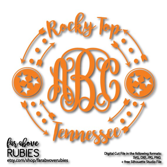 Download Rocky Top TennesseeTri-star Monogram Frame Arrows monogram