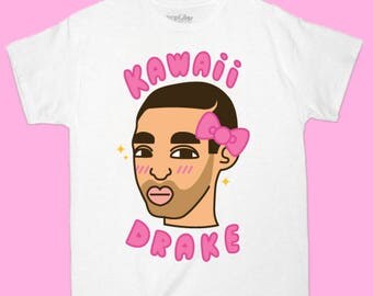 Kawaii Drake T-Shirt, Kawaii Rapper, Rapper Fan Art, Drake Fan Art, Drake Apparel, Drake Clothing, Drake Shirt