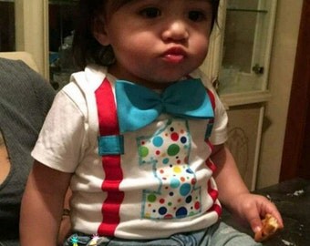 1st birthday boy outfit, baby bow tie and suspenders, first birthday outfit boy circus birthday, cake smash outfit boy