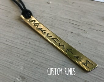 Viking Rune Jewelry - Rune Necklace - Viking Necklace - Norse Pendant - Custom Runes or Runic Inscription