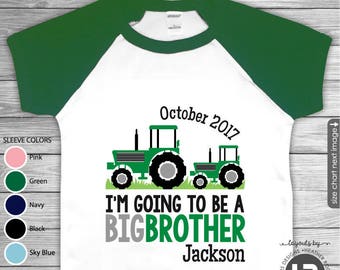 Big Brother Shirt Big Brother Announcement Shirt Big Brother Outfit Tractor Big Brother to Be Shirts Sibling Pregnancy Baby Announcement