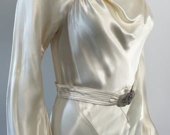 Beautiful Liquid Satin 1930's Wedding Dress