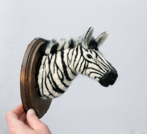 Wool Faux Taxidermy Plains Zebra