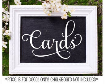 Wedding Cards Decal Vinyl Decal Small Cards Decal Wedding Decor Small Cards Decal for Chalkboard Decal for Wedding Mailbox DIY Wedding Decor