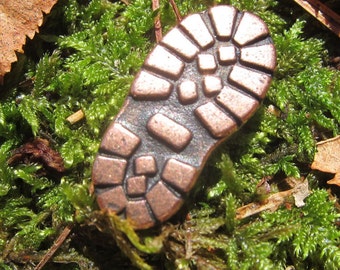 Copper Hiking Boot Lapel Pin- CC522C- Hiking, Nature, Woods, Adventure, Wanderlust Pins