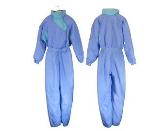 Vintage 80s Snow Suit One Piece Snow Suit One Piece Snowsuit Snowmobile Suit 80s Ski Suit Women Jumpsuit Salopette Femme 90s 1990s