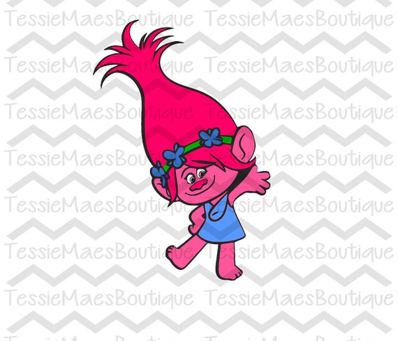 Troll SVG DXF EPS Png Poppy TessieMaes Digital Design