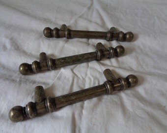 Vintage Architectural Hardware Or Pulls Round Metal Or Brass