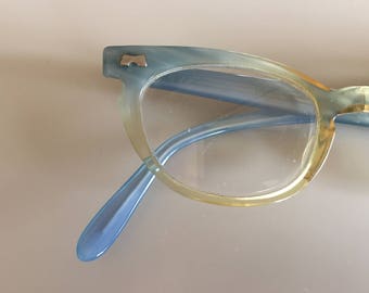 Vintage 50s Blue Frame Eye Glasses