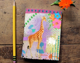 Giraffe Journal - Handmade Notebook - Blank Journal - Inspiring Art Notebook - Writing journal - Sketchbook