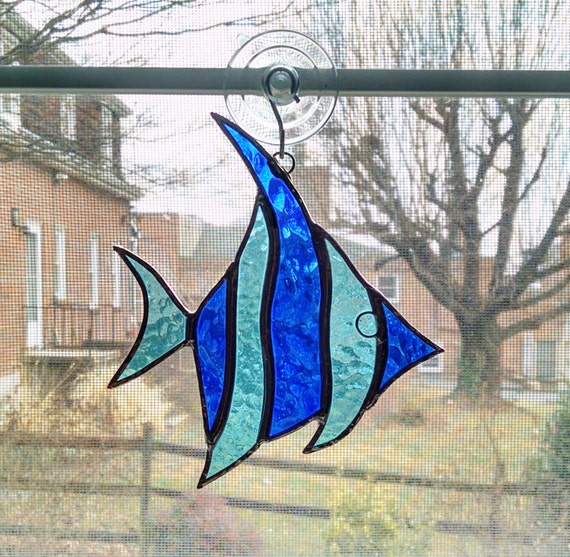 Stained Glass Fish Suncatcher Angel Fish Fish Ornament