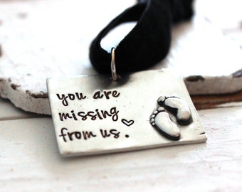 Miscarriage ornament | First Christmas in Heaven |Memorial Ornament|Baby loss Ornament| Baby memorial | you are missing from us