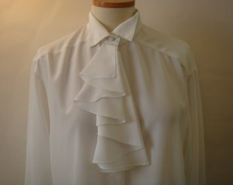 Sheer white blouse | Etsy