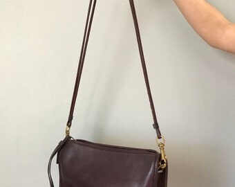 COACH leather crossbody bag | convertible clutch bag | double strap shoulder bag