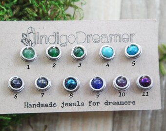 Sale! | Grade One Titanium studs | Niobium Studs | non-allergenic earrings | titanium earrings | non-allergenic studs | Stone studs