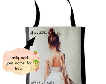 Ballet Dance Bag or Tote, Tote Bag Sale, Dance Class Bag, Ballerina Dancer Gift, Personalized Tote Bag, Custom Tote Bag, Dance Teacher Gift